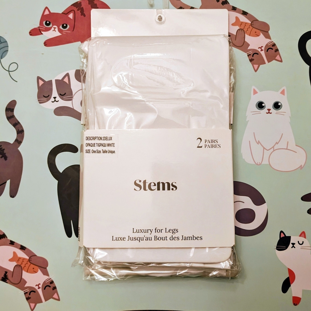 BNWT White Opaque Tights - 2 Pairs by Stems